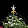 Albero di Natale con Neve e Base a Ombrellone Verde 75 cm