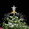 Albero di Natale con Neve e Base a Ombrellone Verde 75 cm