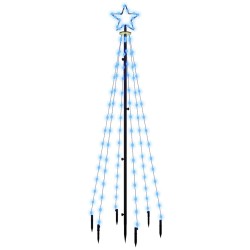 Albero di Natale con Puntale Blu 108 LED 180 cm