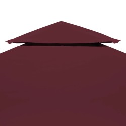 Copertura Superiore per Gazebo a 2 Strati 310g/m² 3x3m Bordeaux