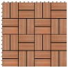 Piastrelle per Decking in WPC 11 pz 30x30cm 1mq Colore Teak