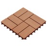 Piastrelle per Decking in WPC 11 pz 30x30cm 1mq Colore Teak