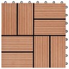 Piastrelle per Decking in WPC 11 pz 30x30cm 1mq Colore Teak