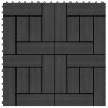 Piastrelle per Decking in WPC 11 pz 30x30cm 1 mq Nero