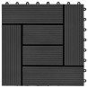 Piastrelle per Decking in WPC 11 pz 30x30cm 1 mq Nero