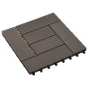 Piastrelle per Decking in WPC 11 pz 30x30cm 1mq Marrone Scuro