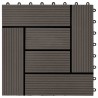 Piastrelle per Decking in WPC 11 pz 30x30cm 1mq Marrone Scuro