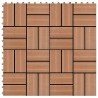 Piastrelle per Decking in WPC 11 pz 30x30cm 1mq Marrone