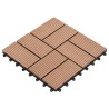 Piastrelle per Decking in WPC 11 pz 30x30cm 1mq Marrone