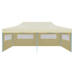 Tenda per Feste Pop-Up Pieghevole Crema 3 x 6 m