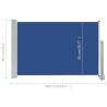 Tenda Laterale Retrattile per Patio 60x300 cm Blu