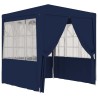 Gazebo Professionale con Pareti 2,5x2,5 m Blu 90 g/m²