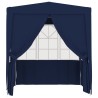 Gazebo Professionale con Pareti 2,5x2,5 m Blu 90 g/m²