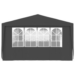 Gazebo Professionale con Pareti 4x9 m Antracite 90 g/m²