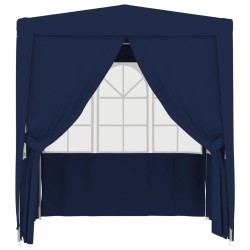 Gazebo Professionale con Pareti 2,5x2,5 m Blu 90 g/m²