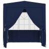 Gazebo Professionale con Pareti 2,5x2,5 m Blu 90 g/m²