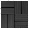 Piastrelle per Decking in WPC 11 pz 30x30cm 1 mq Nero