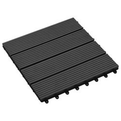 Piastrelle per Decking in WPC 11 pz 30x30cm 1 mq Nero