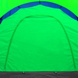 Tenda da campeggio in poliestere per 9 persone blu e verde