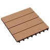 Piastrelle per Decking in WPC 11 pz 30x30cm 1mq Colore Teak