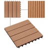 Piastrelle per Decking in WPC 11 pz 30x30cm 1mq Colore Teak