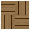 Piastrelle Decking 11pz Goffrature WPC 30x30 cm 1 mq Color Teak