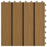 Piastrelle Decking 11pz Goffrature WPC 30x30 cm 1 mq Color Teak