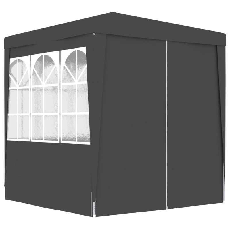 Gazebo Professionale con Pareti 2x2 m Antracite 90 g/m²