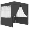 Gazebo Professionale con Pareti 2x2 m Antracite 90 g/m²