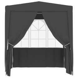 Gazebo Professionale con Pareti 2x2 m Antracite 90 g/m²