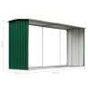 Capannone da Giardino in Acciaio Zincato 330x92x153cm Verde