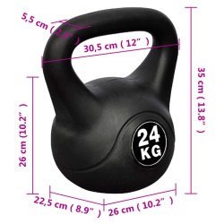 Peso con maniglia kettlebell da 24 kg