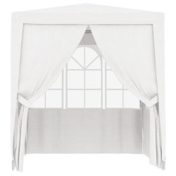 Gazebo Professionale con Pareti 2,5x2,5 m Bianco 90 g/m²