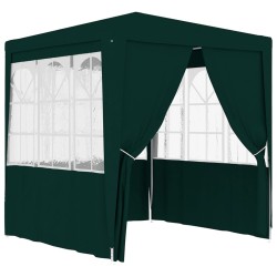 Gazebo Professionale con Pareti 2,5x2,5 m Verde 90 g/m²