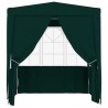 Gazebo Professionale con Pareti 2,5x2,5 m Verde 90 g/m²