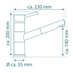 SCHÜTTE Miscelatore Lavandino UNICORN Cromato