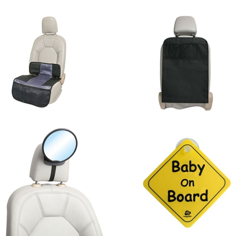 A3 Baby & Kids Set di Accessori per Sedili Auto Bambini 4 pz Nero