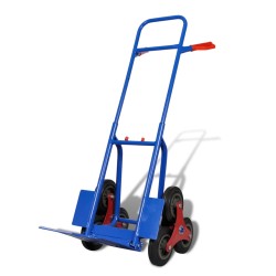 Carrello per Scale Pieghevole con 6 Ruote Blu