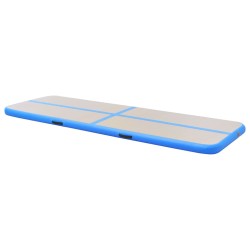 Tappetino Ginnastica Gonfiabile con Pompa 300x100x10 cm PVC Blu