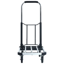 Carrello per Trasporto Pieghevole 150 kg in Alluminio Argento