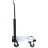 Carrello per Trasporto Pieghevole 150 kg in Alluminio Argento