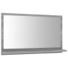 Specchio da Bagno Grigio Sonoma 60x10,5x37 cm Legno ingegnerizzato