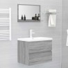 Specchio da Bagno Grigio Sonoma 60x10,5x37 cm Legno ingegnerizzato