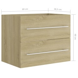    Mobile Sottolavabo Rovere Sonoma 60x38,5x48 cm in Truciolato