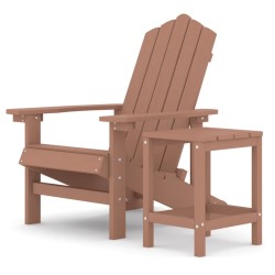    Sedia da Giardino con Tavolo Adirondack in HDPE Marrone