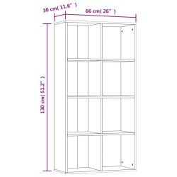 Libreria/Credenza Grigio Cemento 66x30x130 cm in Truciolato