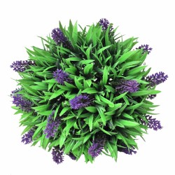 Set Palle di Bosso Artificiale 2 pz con Lavanda 28 cm