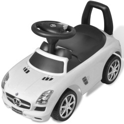 Automobile a Spinta Mercedes Benz Bianca Cavalcabile Bambini