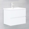    Set Mobili da Bagno 2 pz Bianco in Truciolato