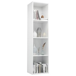 Libreria/Mobile TV Bianco Lucido 36x30x143 cm in Truciolato